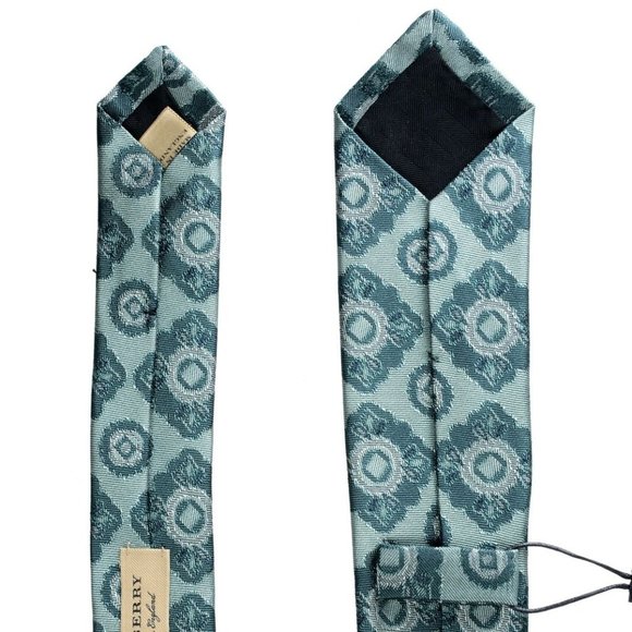 Burberry 100% Silk Multi-Color Patterned Men's Tie - Picture 3 of 5